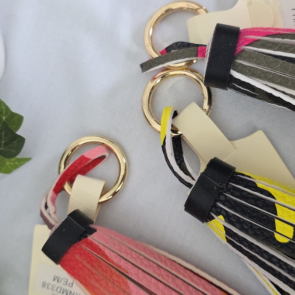 Chunky Tassel Camouflage Faux Leather Keyholder Purse Charm - Picture 6 of 7